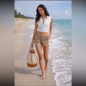 Anthropologie NWT Pilcro The Wanderer Low-Rise Corduroy Shorts Size 27.